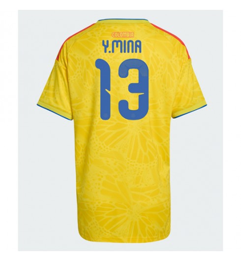 Kolumbia Yerry Mina #13 Kotipaita Naisten MM-kisat 2026 Lyhythihainen Kolumbia Yerry Mina #13 Kotipaita Naisten MM-kisat 2026 Lyhythihainen